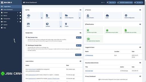 Installeren JSW CRM