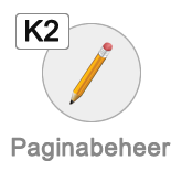K2 paginabeheer button