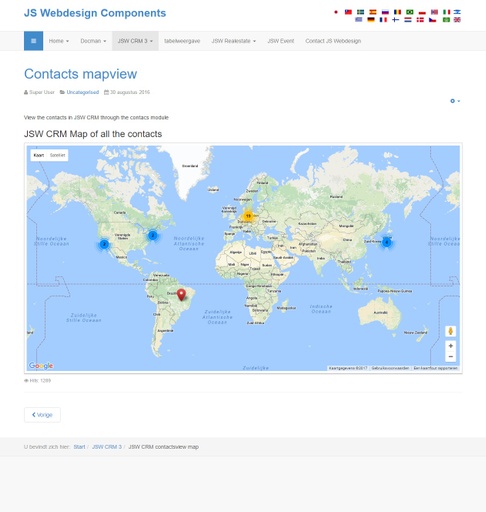 Map view of a selection of items