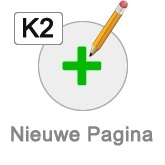K2 nieuwe pagina button
