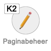 K2 paginabeheer button